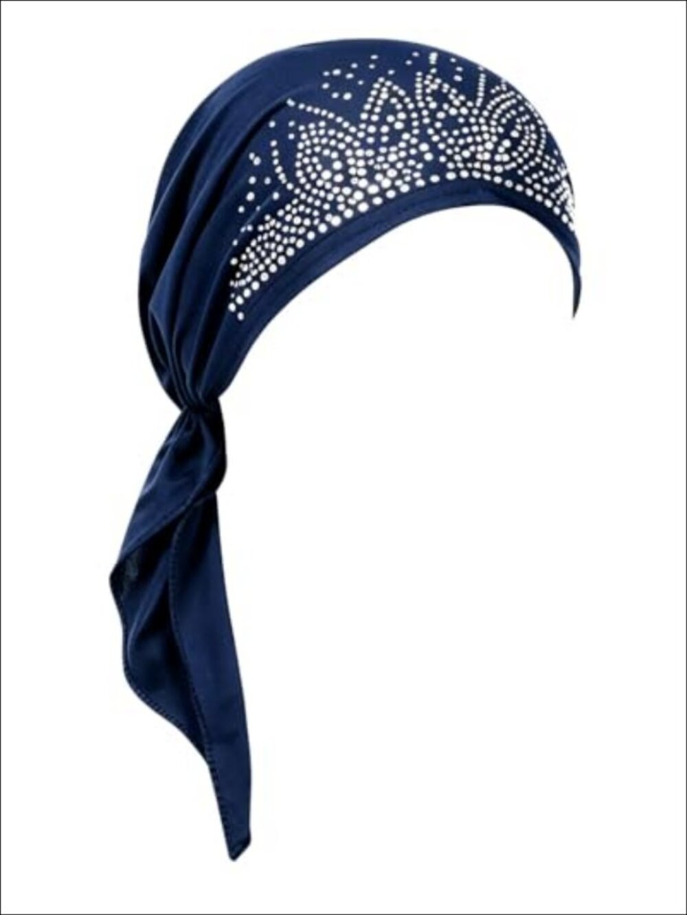 Pre-Tied Rhinestone Chemo Head Scarf Turban Beanie for Women